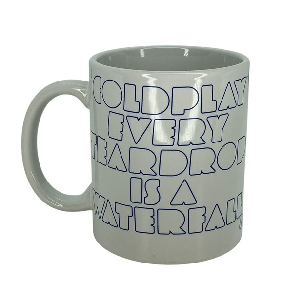 Rare Coldplay Mug Cup Band Music Merch Every Teardrop Is A Waterfall Coffee Tea - Picture 2 of 6